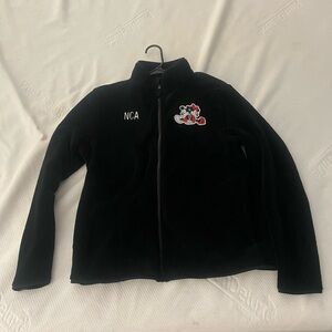 Disney Black Fleece Jacket with Embroidered Design